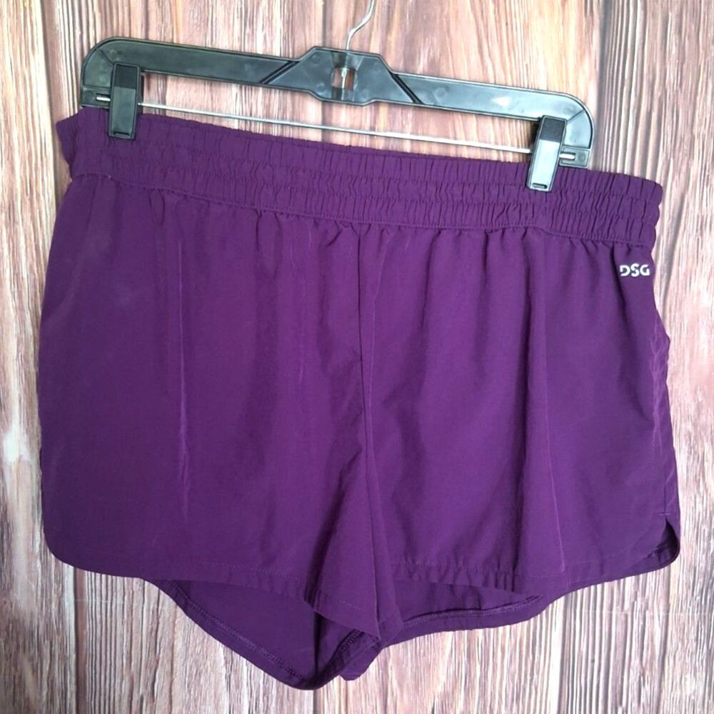 DSG purple athletic running shorts workout stretchy size 2XL gym